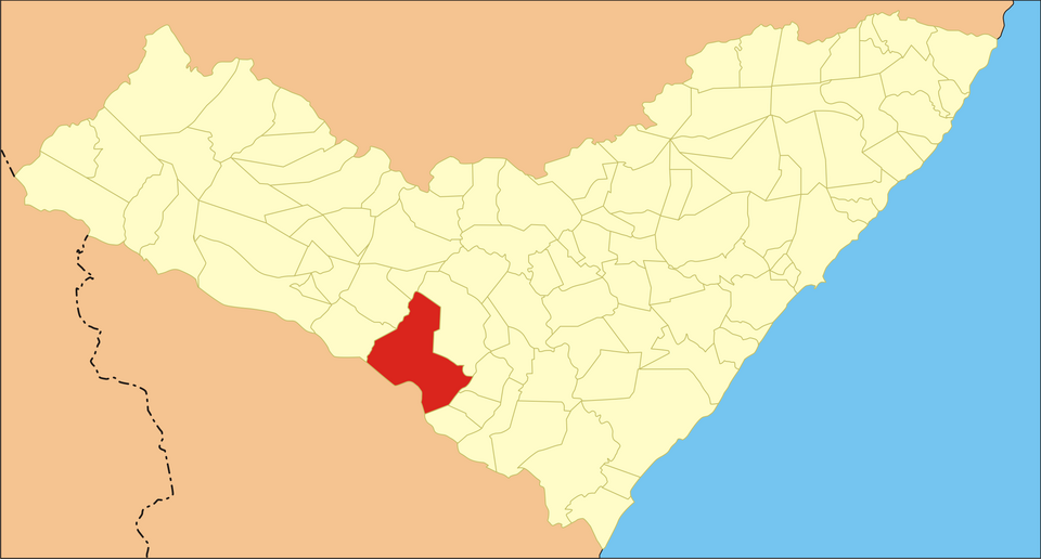 Mapa de localização de Traipu em AL
