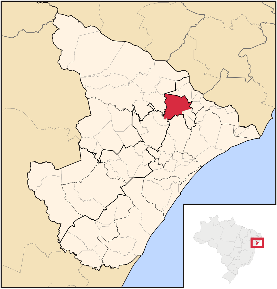 Mapa de localização de Aquidabã em SE