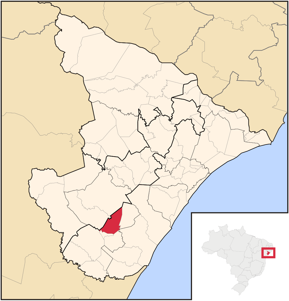 Mapa de localização de Boquim em SE