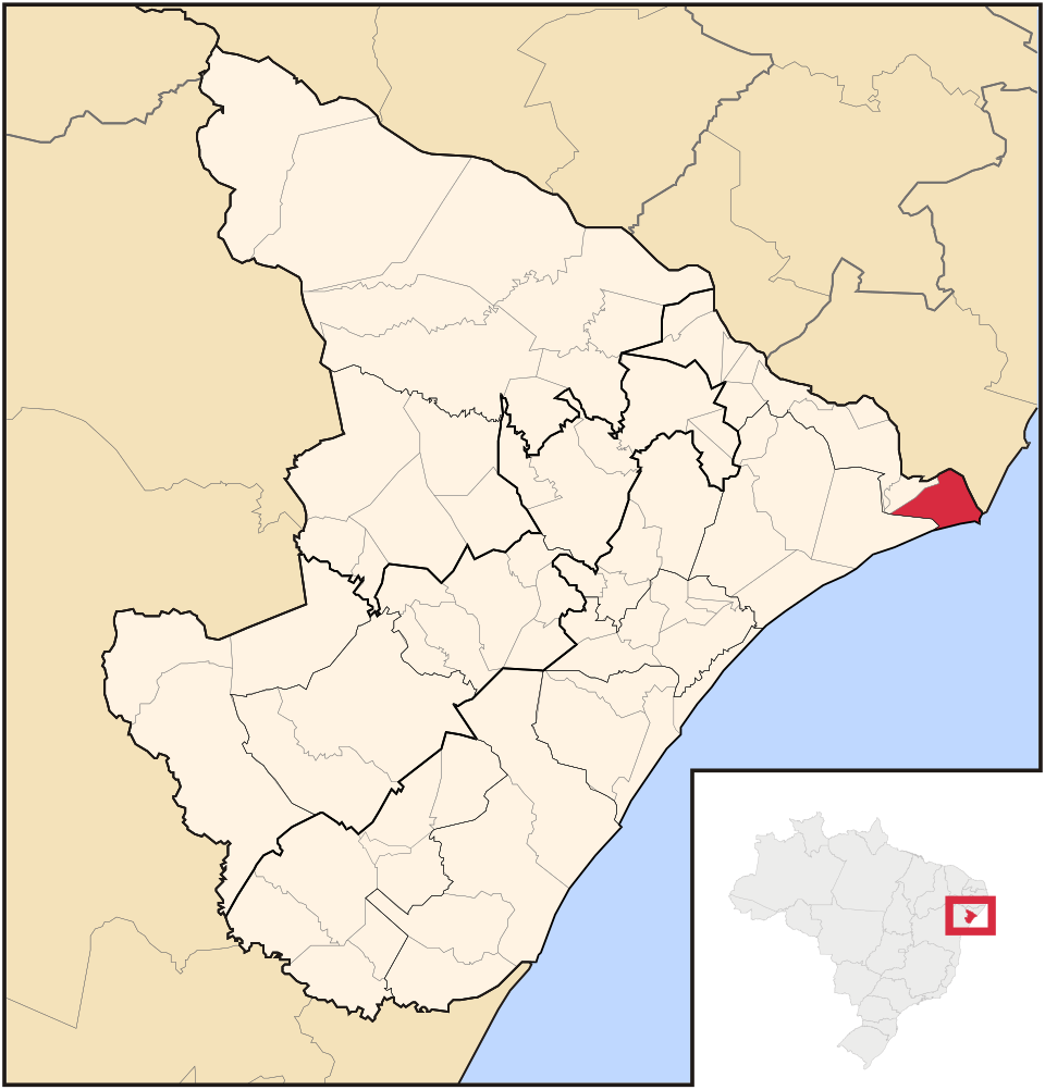 Mapa de localização de Brejo Grande em SE