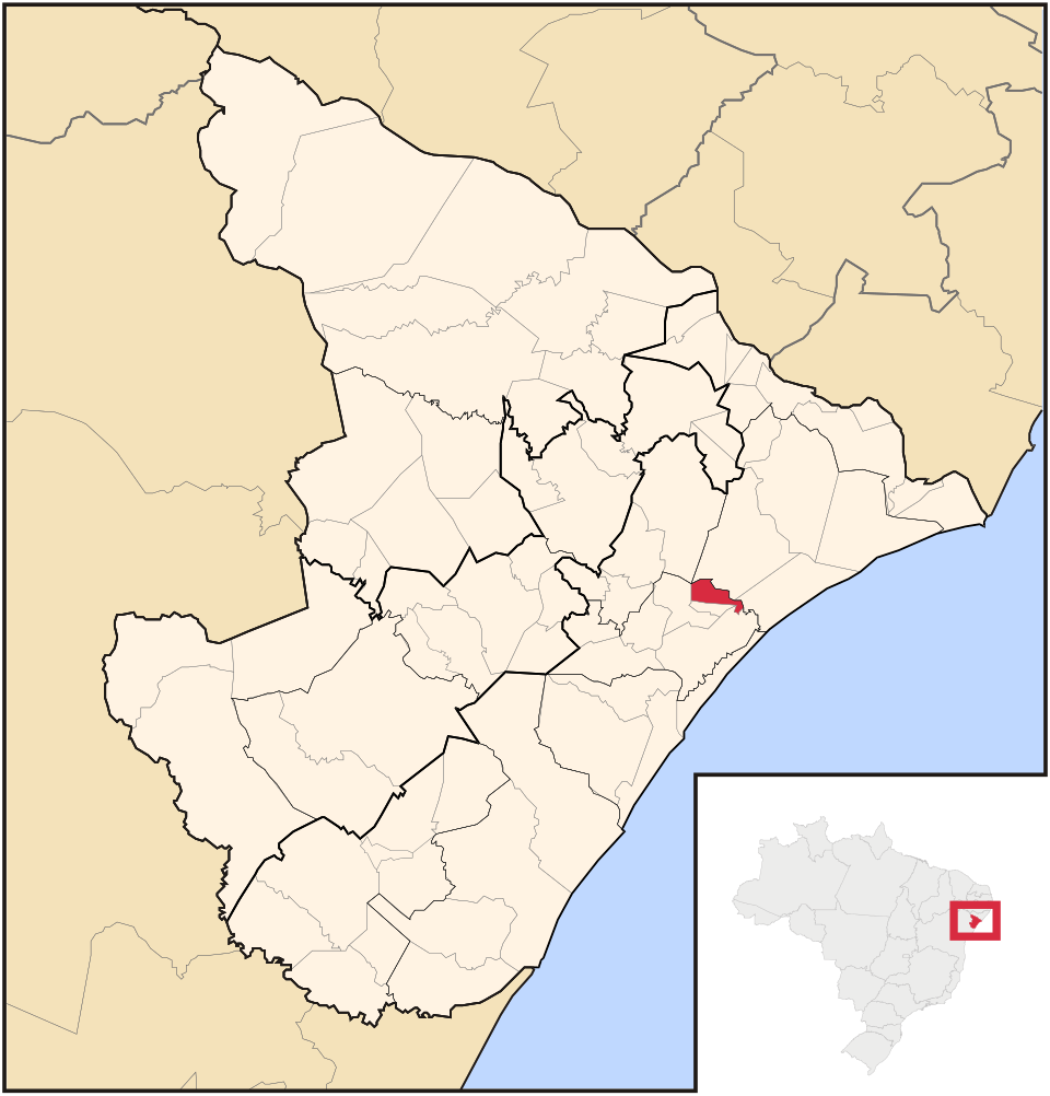 Mapa de localização de Carmópolis em SE