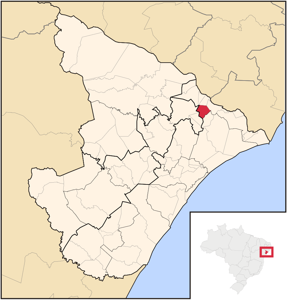 Mapa de localização de Cedro de São João em SE
