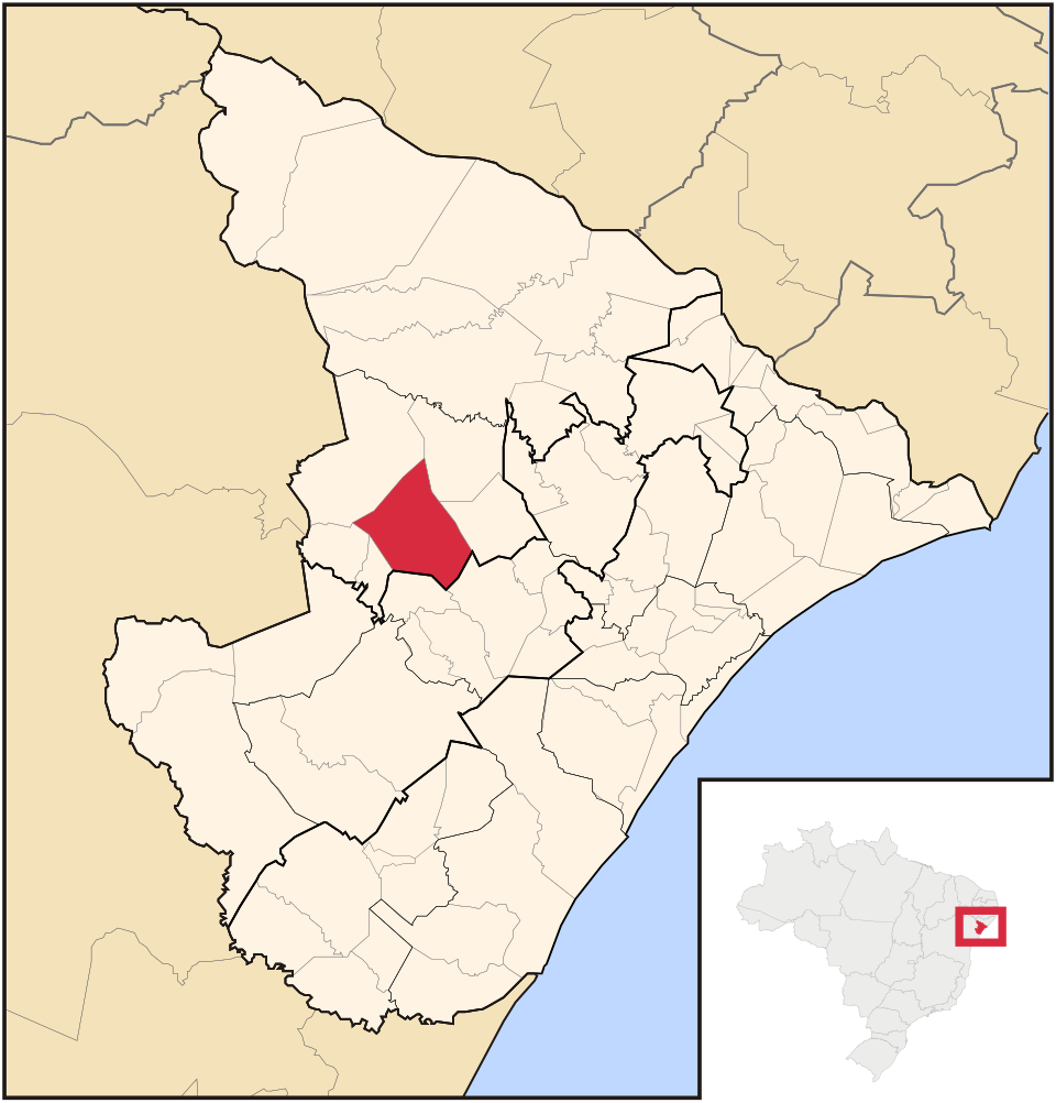 Mapa de localização de Frei Paulo em SE