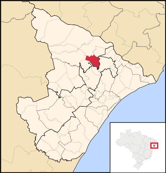 Mapa de localização de Graccho Cardoso em SE