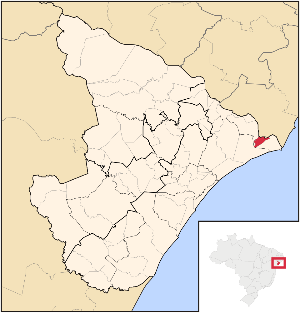 Mapa de localização de Ilha das Flores em SE