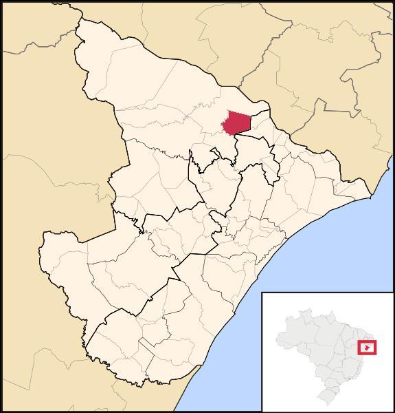 Mapa de localização de Itabi em SE