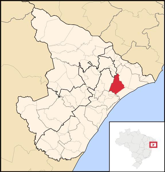 Mapa de localização de Japaratuba em SE