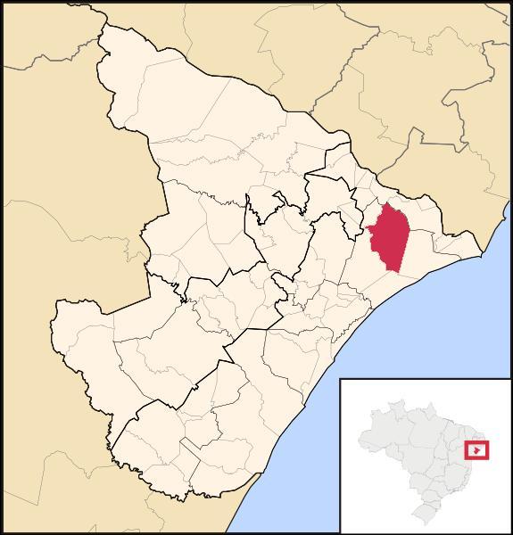 Mapa de localização de Japoatã em SE