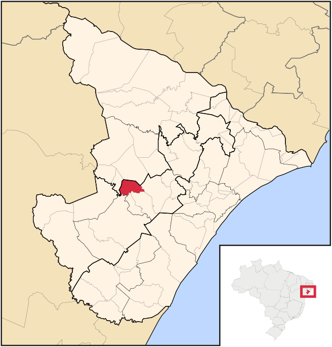 Mapa de localização de Macambira em SE