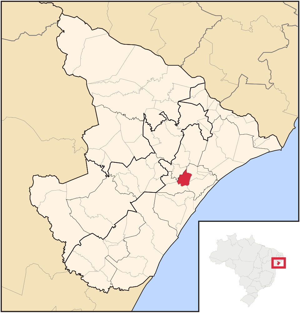Mapa de localização de Maruim em SE