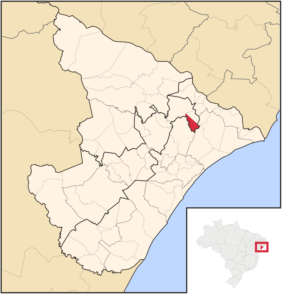 Mapa de localização de Muribeca em SE