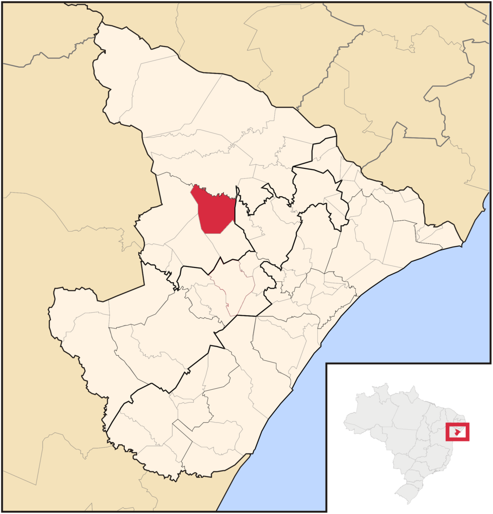 Mapa de localização de Nossa Senhora Aparecida em SE