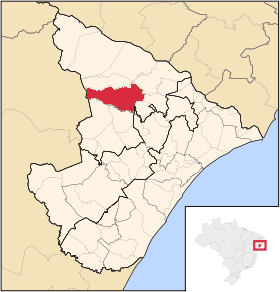 Mapa de localização de Nossa Senhora da Glória em SE