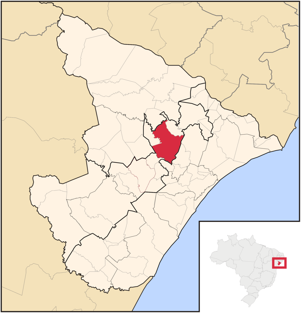Mapa de localização de Nossa Senhora das Dores em SE