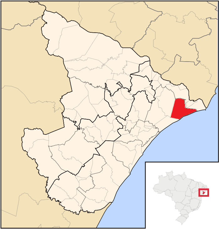 Mapa de localização de Pacatuba em SE