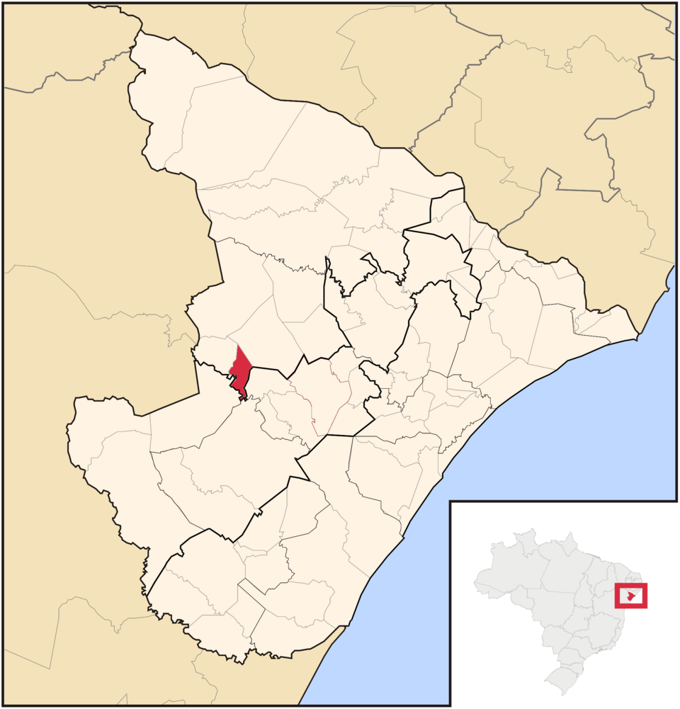 Mapa de localização de Pedra Mole em SE