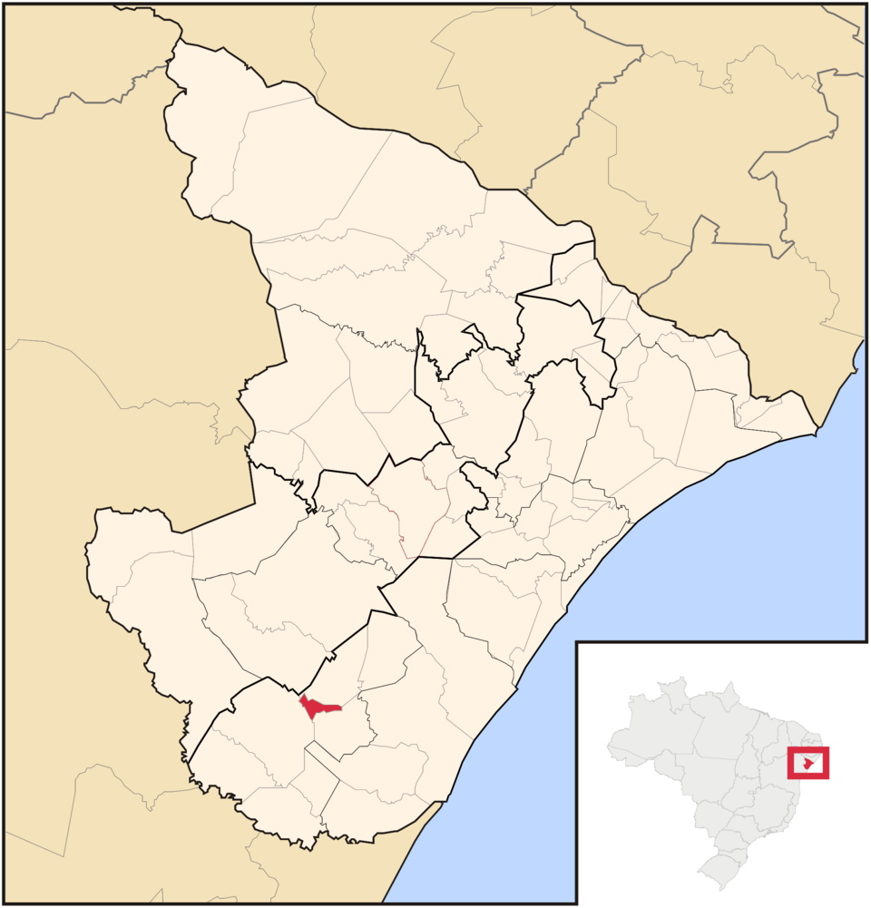 Mapa de localização de Pedrinhas em SE