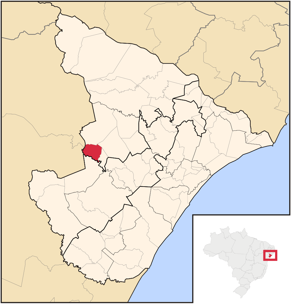 Mapa de localização de Pinhão em SE