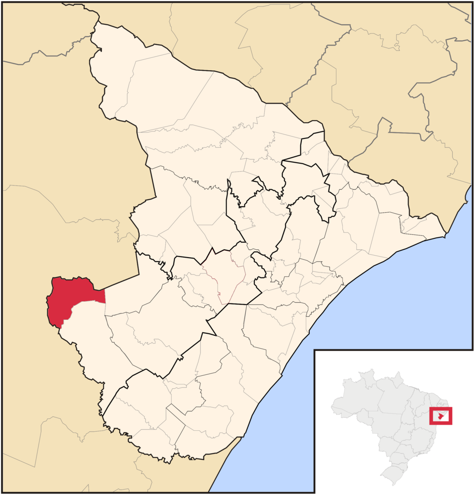 Mapa de localização de Poço Verde em SE
