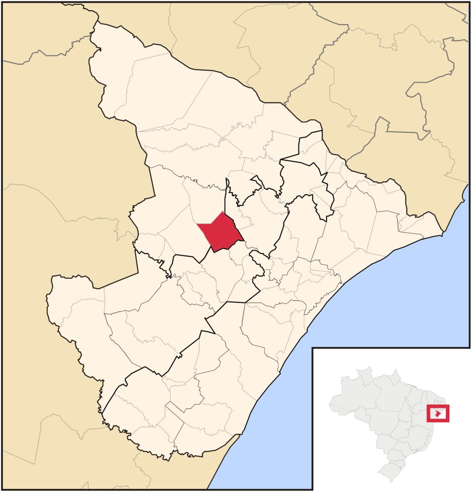 Mapa de localização de Ribeirópolis em SE