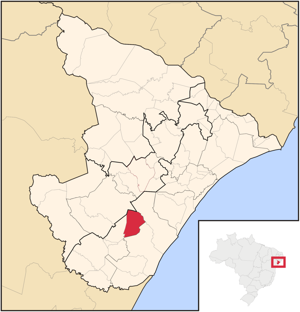 Mapa de localização de Salgado em SE
