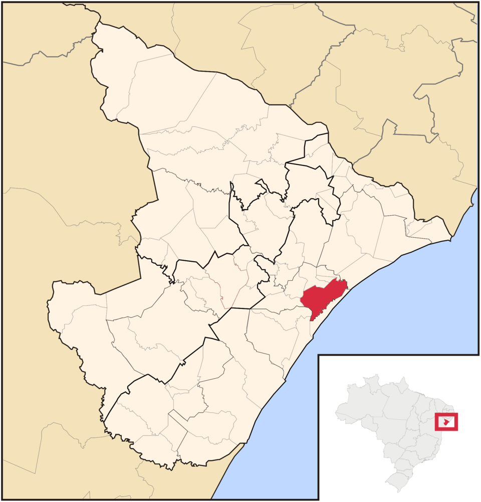 Mapa de localização de Santo Amaro das Brotas em SE