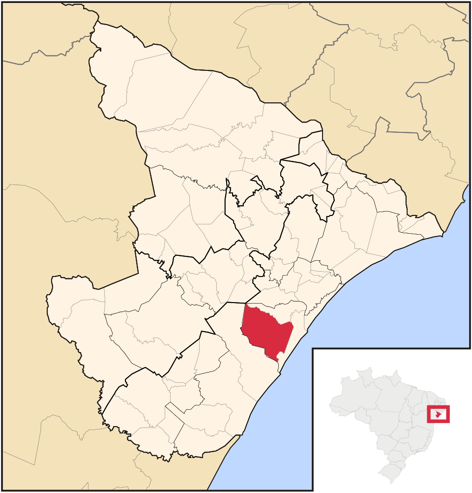 Mapa de localização de São Cristóvão em SE