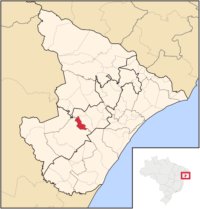 Mapa de localização de São Domingos em SE
