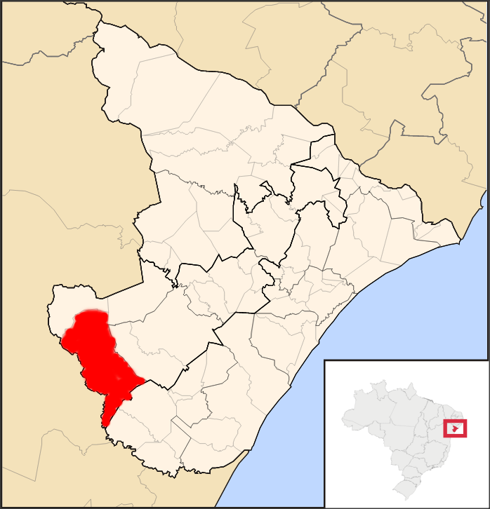 Mapa de localização de Tobias Barreto em SE