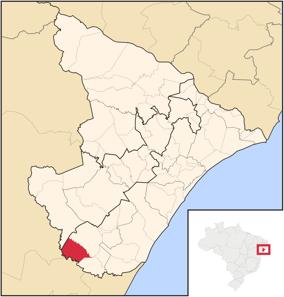 Mapa de localização de Tomar do Geru em SE