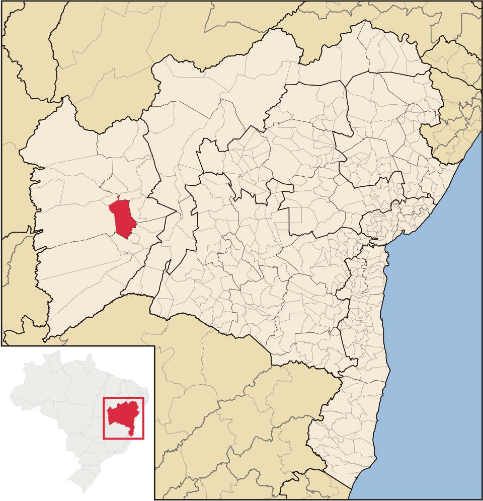 Mapa de localização de Baianópolis em BA