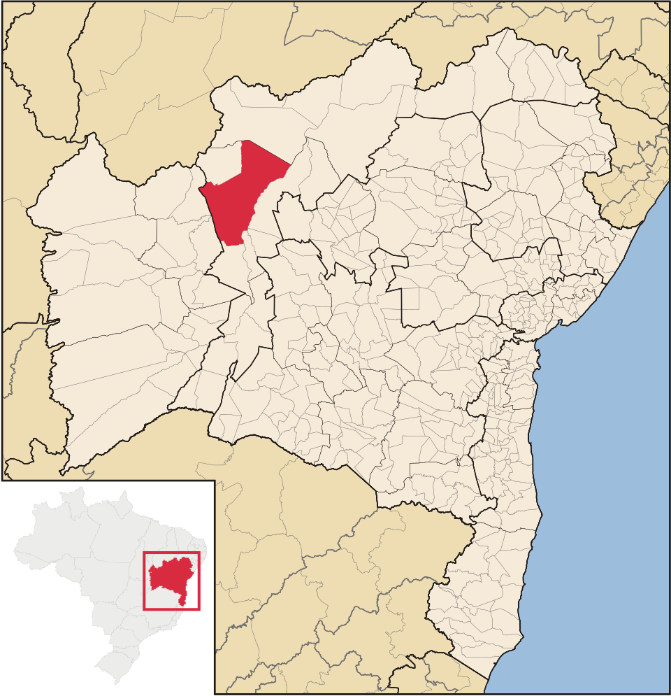 Mapa de localização de Barra em BA
