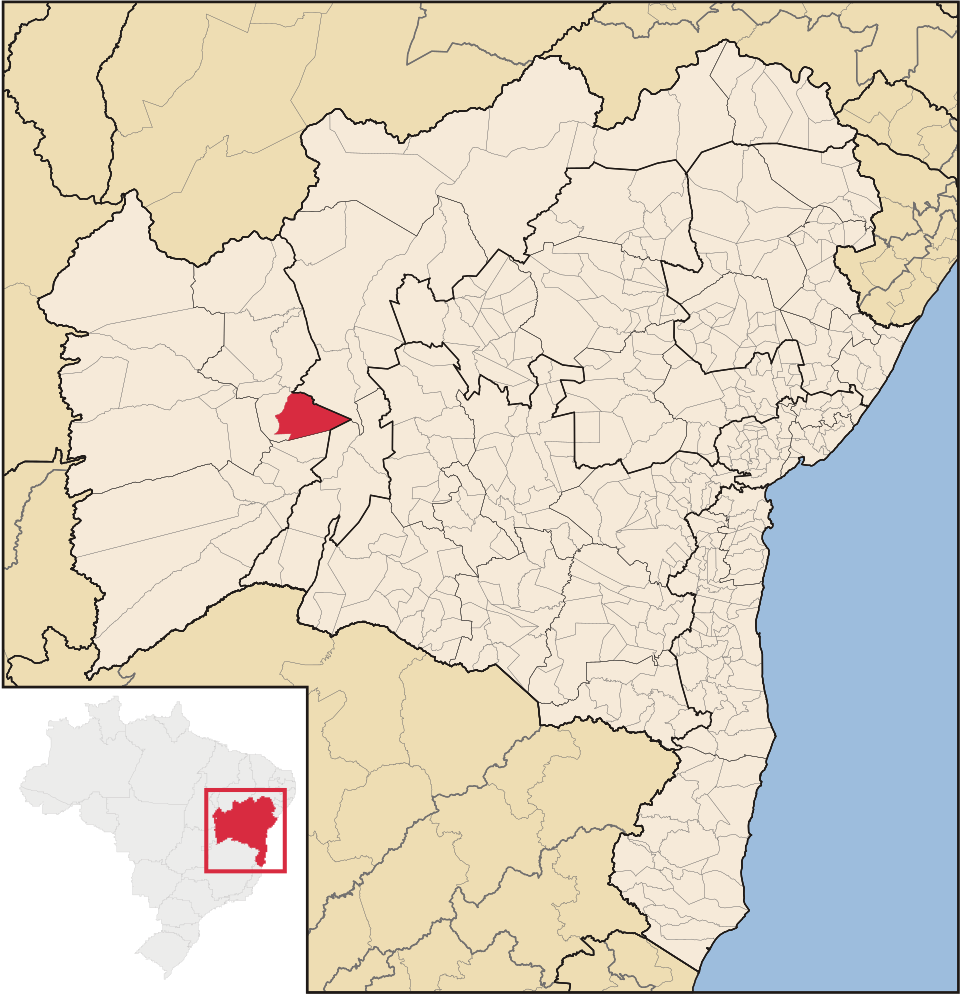 Mapa de localização de Brejolândia em BA