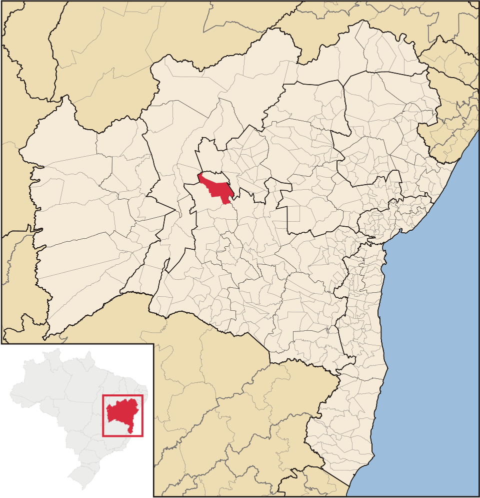 Mapa de localização de Brotas de Macaúbas em BA