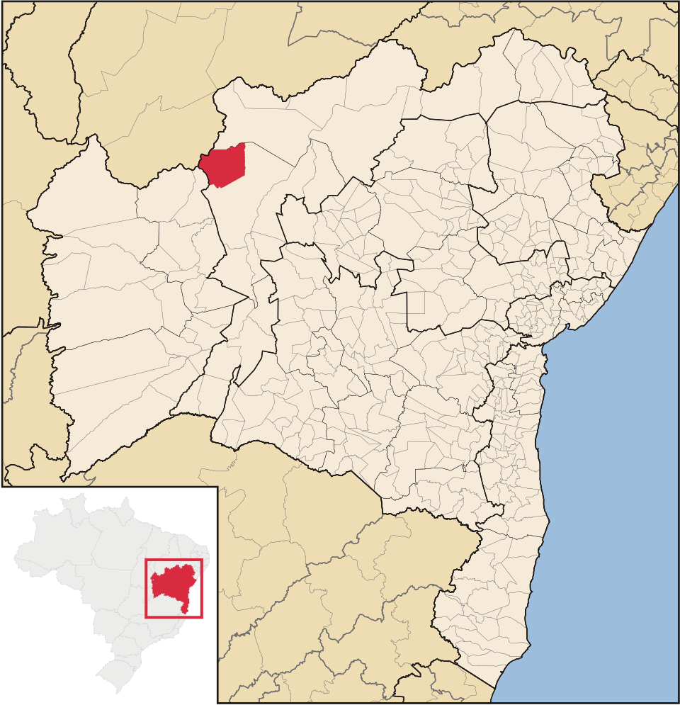 Mapa de localização de Buritirama em BA