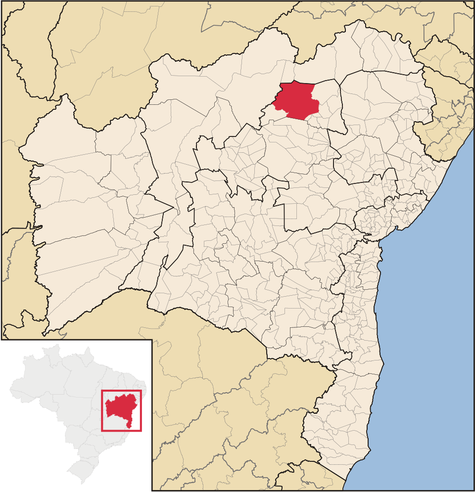 Mapa de localização de Campo Formoso em BA