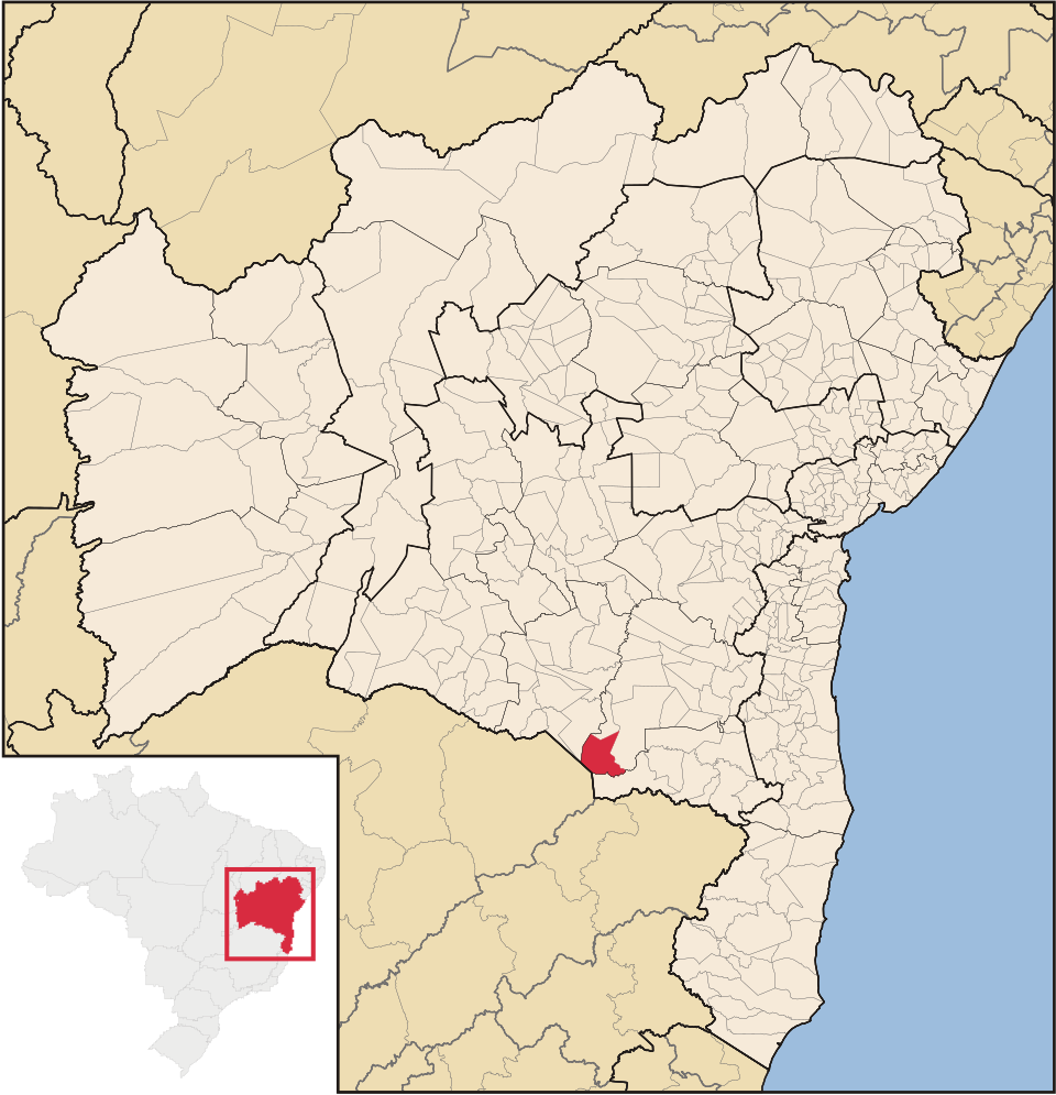Mapa de localização de Cândido Sales em BA