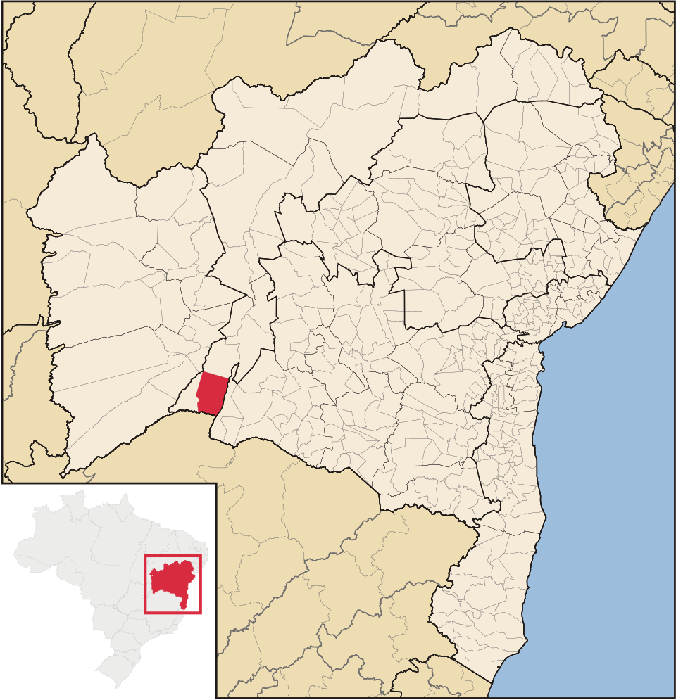 Mapa de localização de Carinhanha em BA