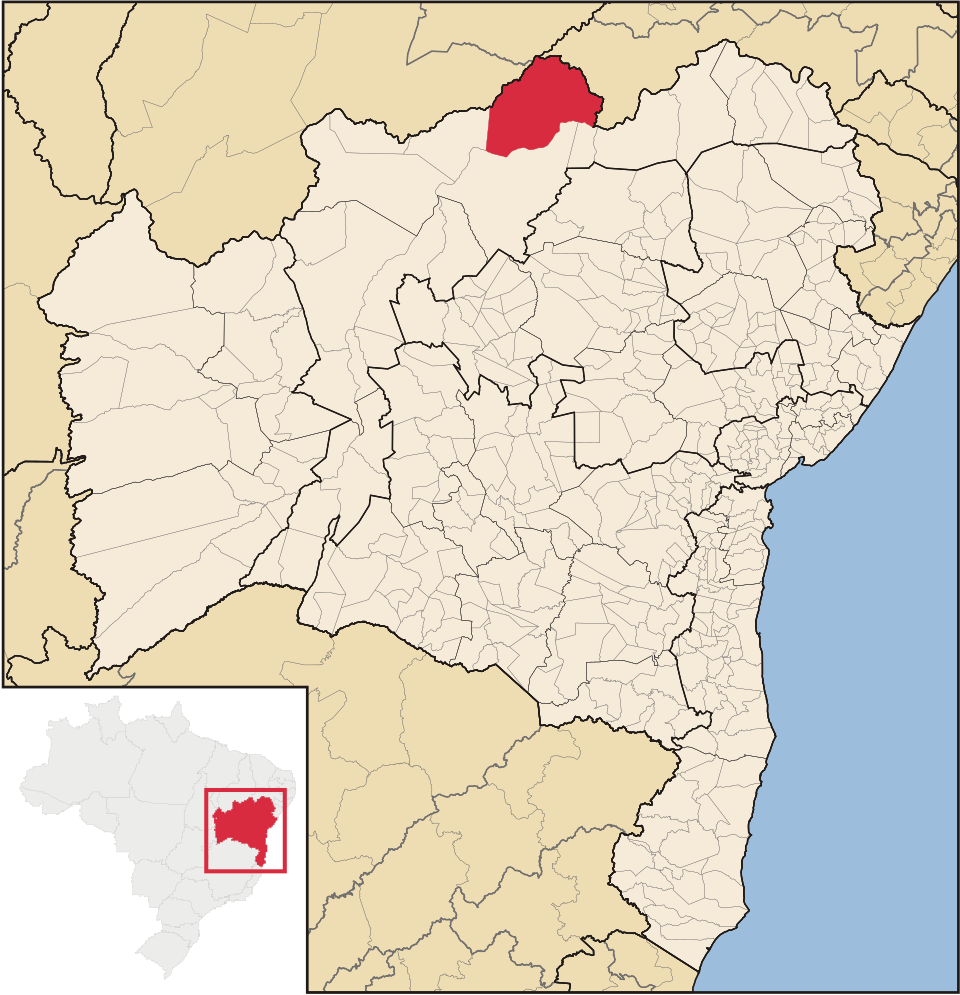 Mapa de localização de Casa Nova em BA
