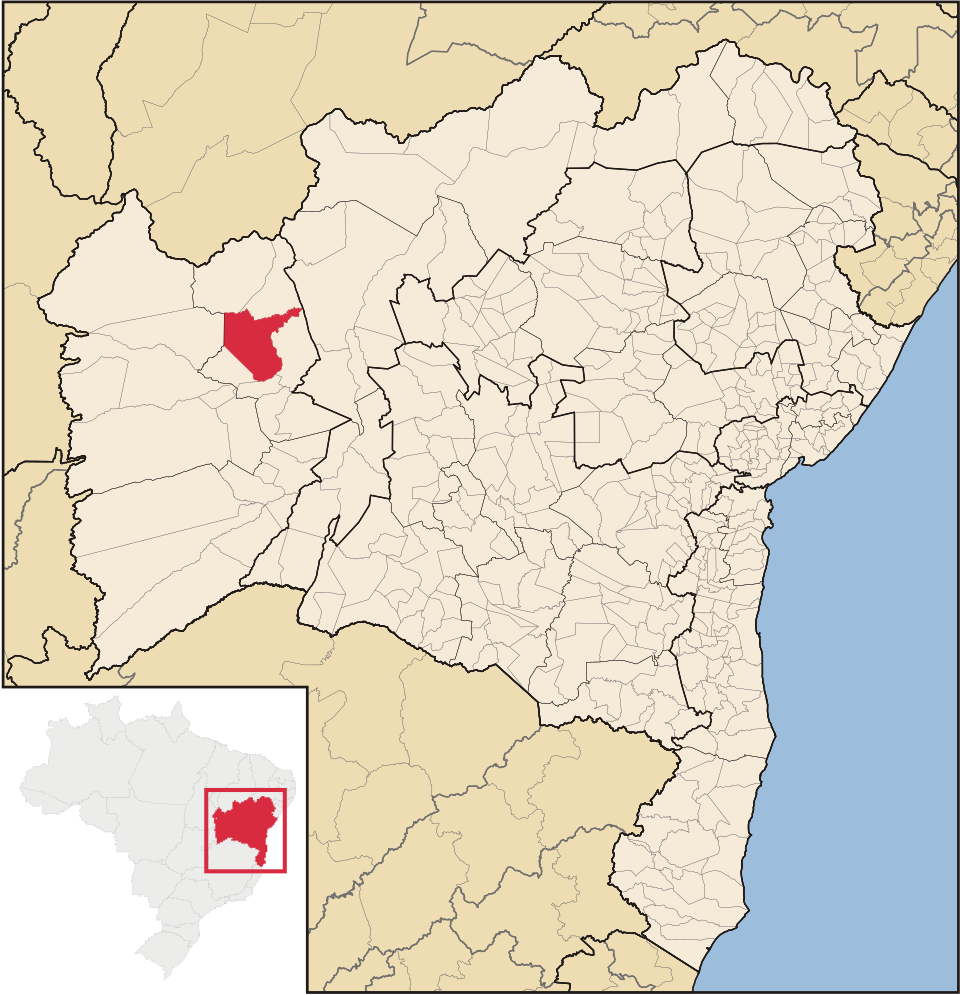 Mapa de localização de Cotegipe em BA