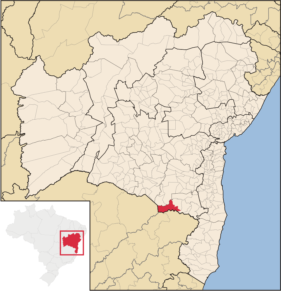 Mapa de localização de Encruzilhada em BA