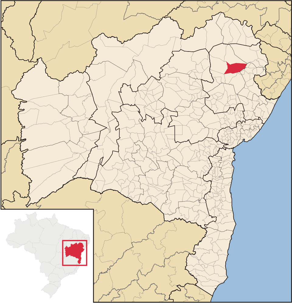 Mapa de localização de Euclides da Cunha em BA