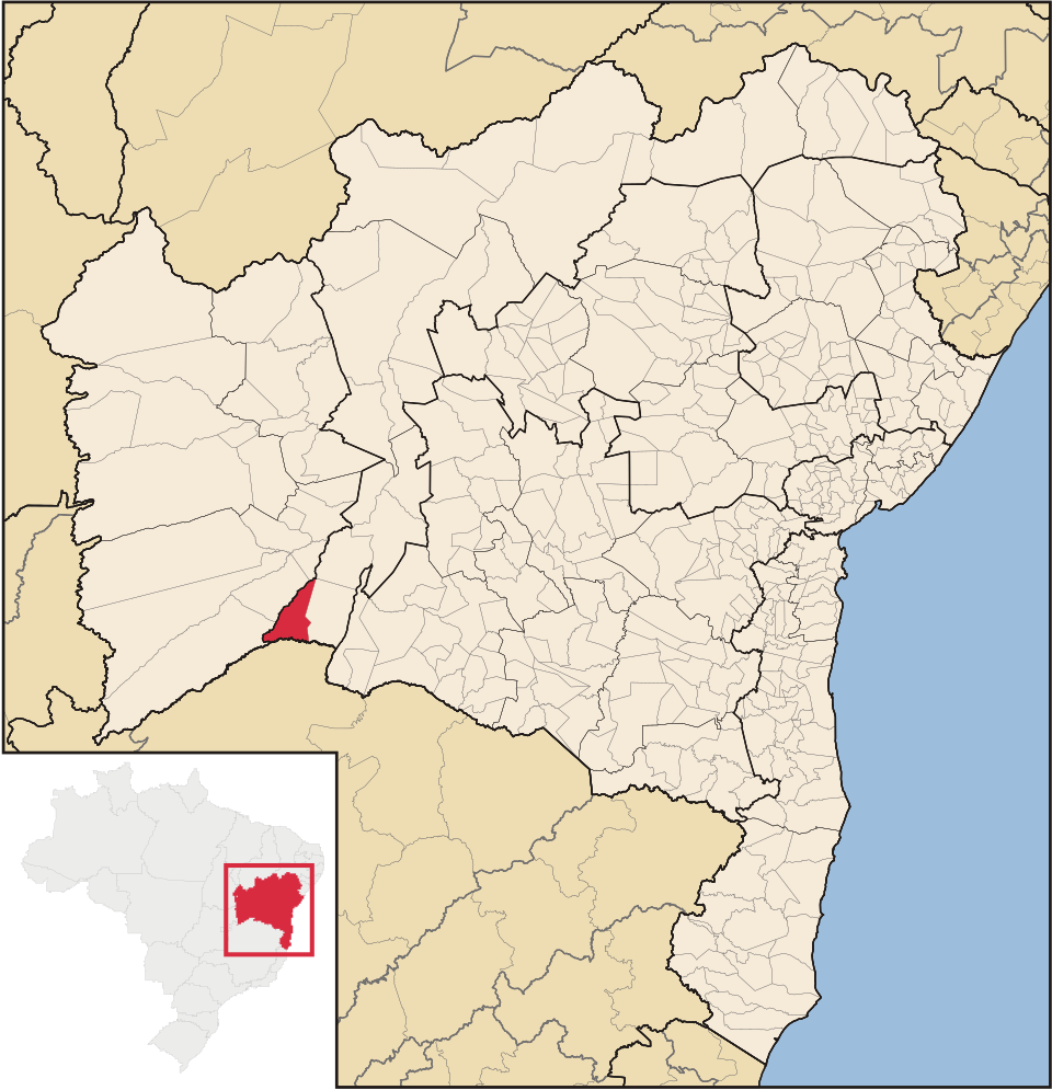 Mapa de localização de Feira da Mata em BA