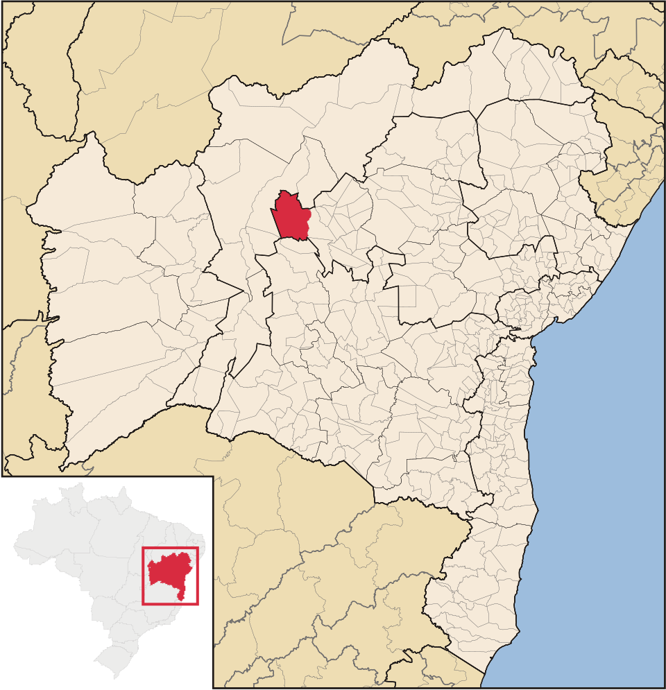 Mapa de localização de Gentio do Ouro em BA