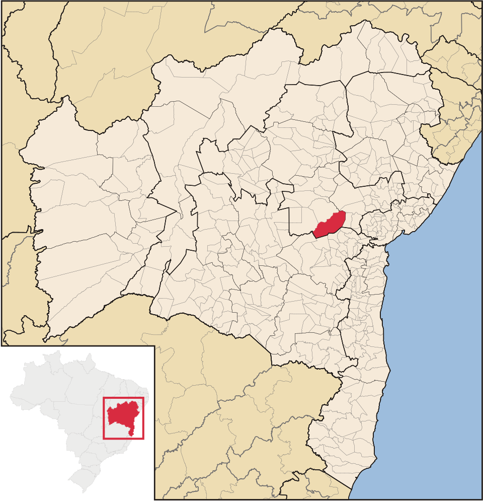 Mapa de localização de Iaçu em BA