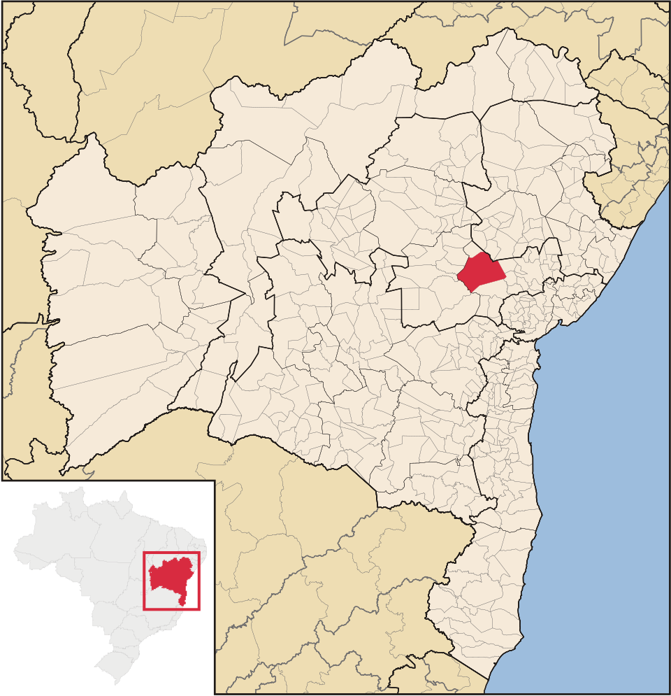 Mapa de localização de Ipirá em BA