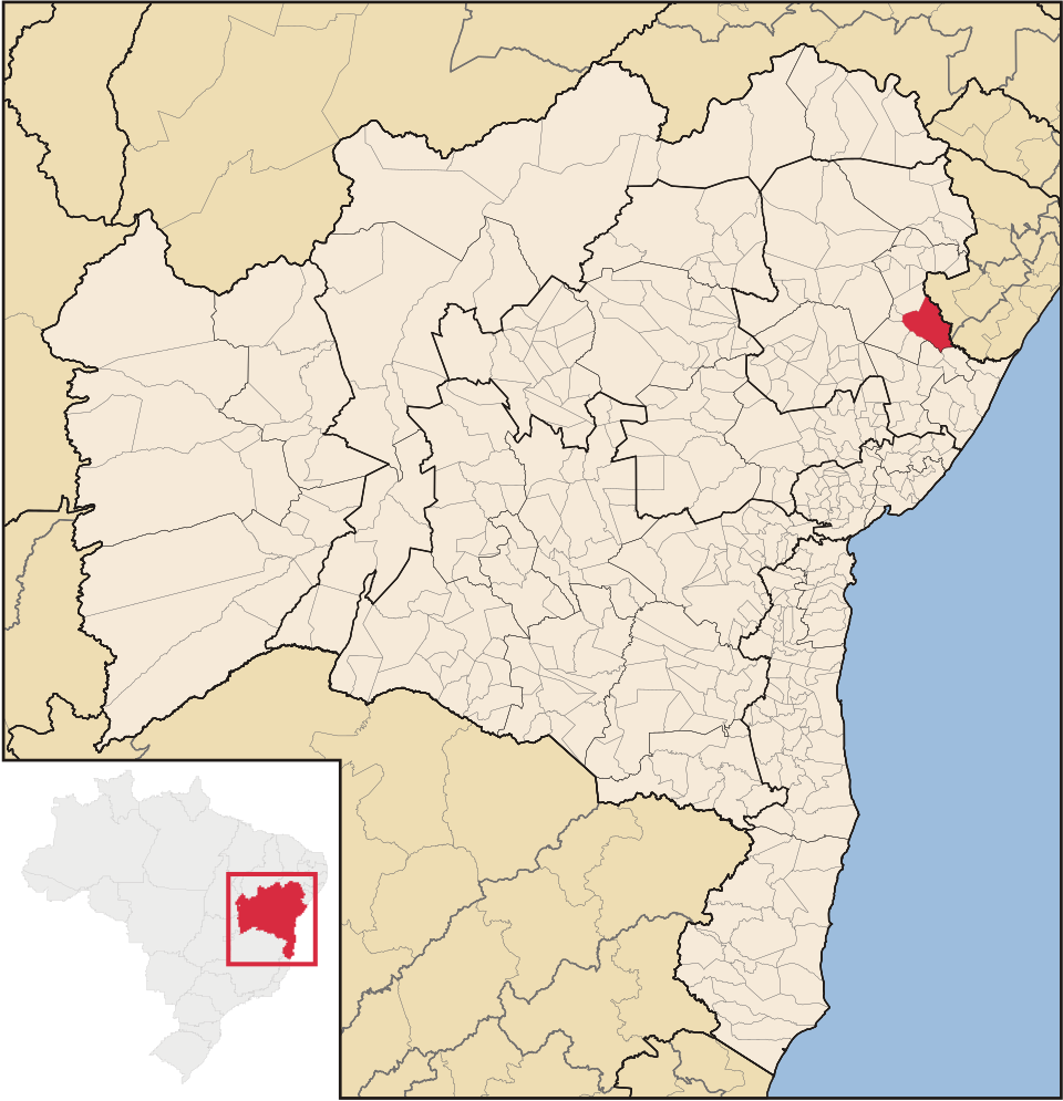 Mapa de localização de Itapicuru em BA
