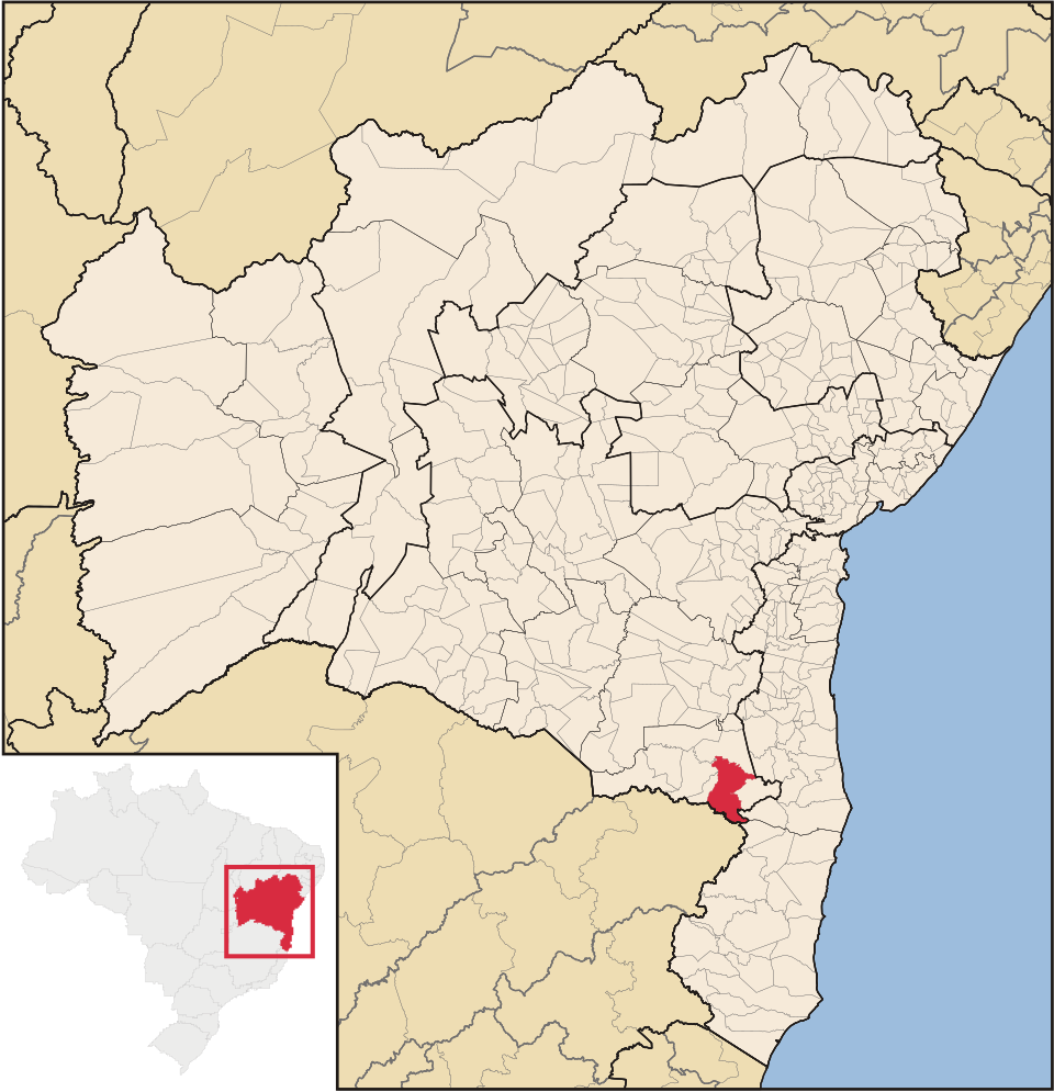 Mapa de localização de Itarantim em BA