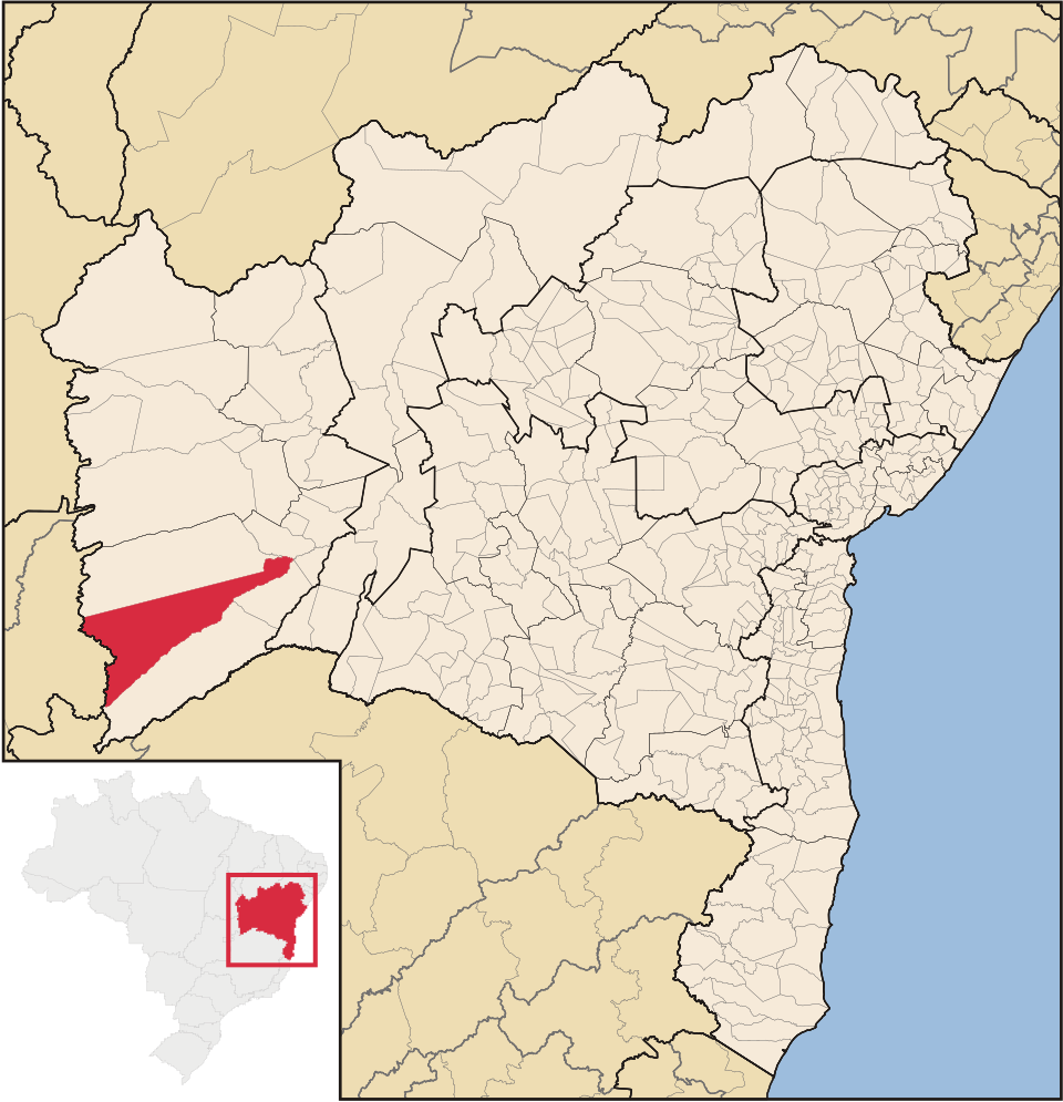 Mapa de localização de Jaborandi em BA