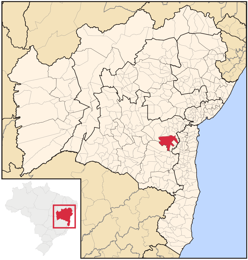 Mapa de localização de Jequié em BA